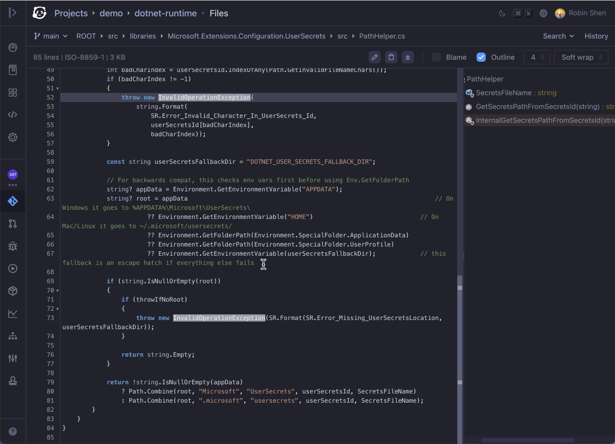 accurate symbol navigation