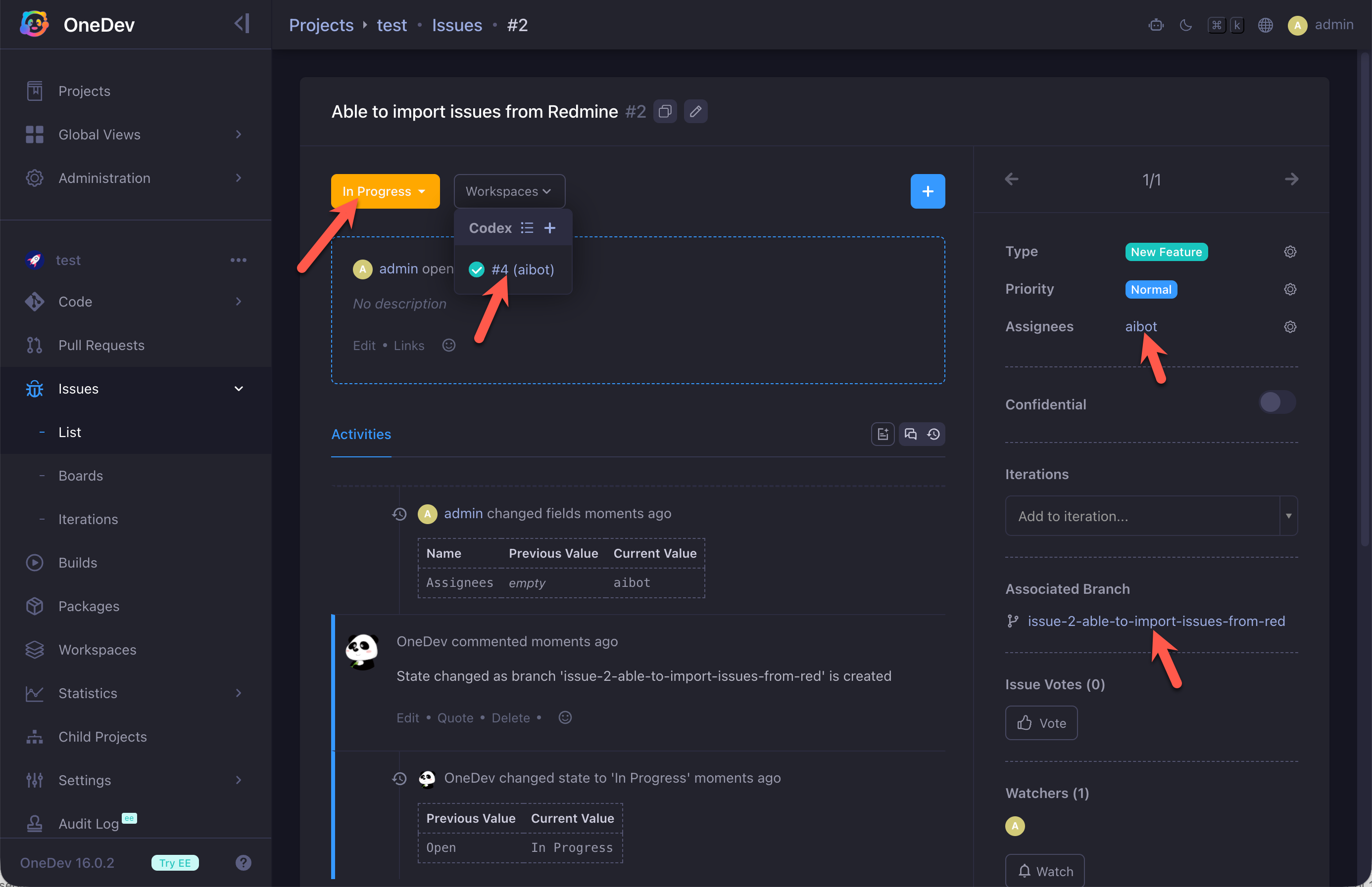assign issue