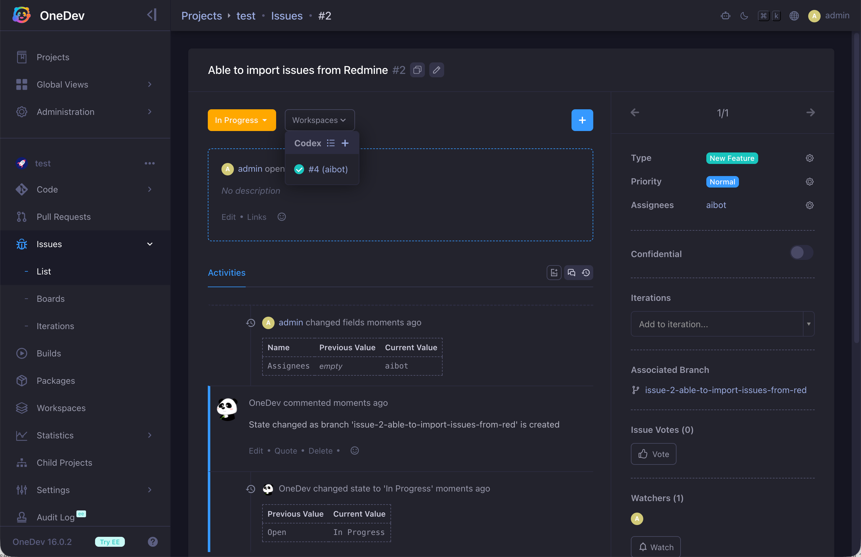 Assign issue