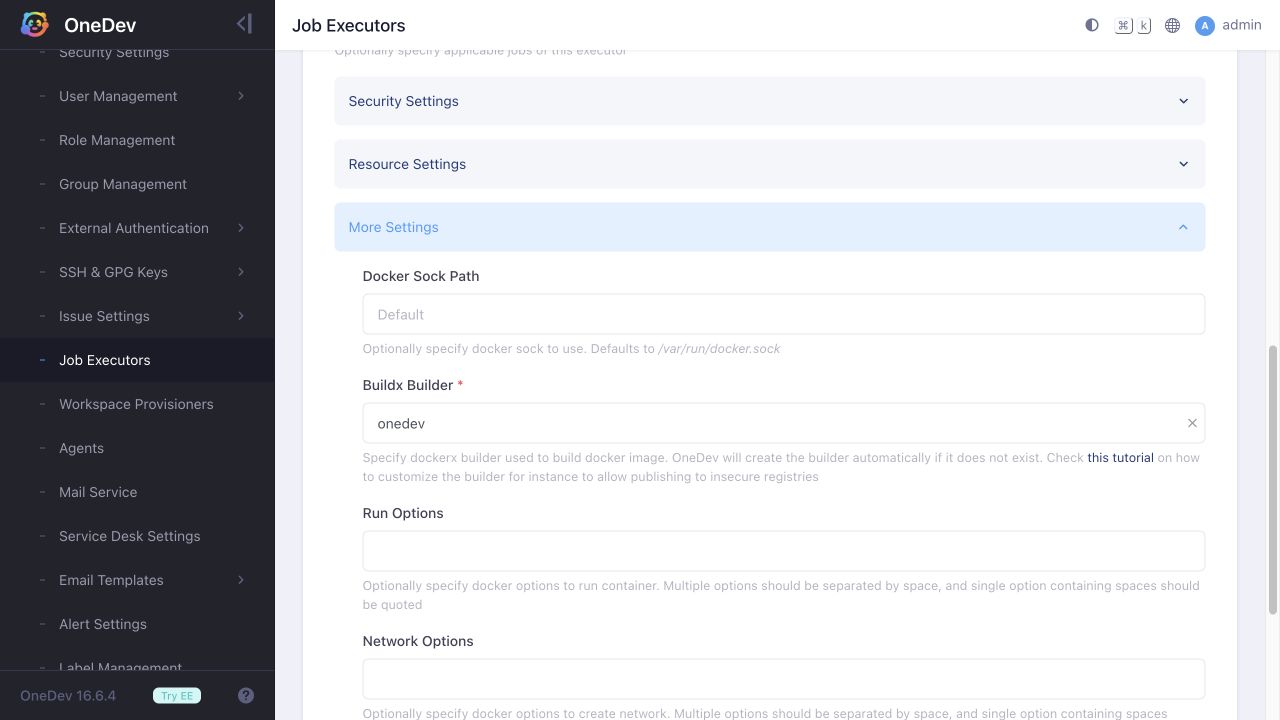 Buildx builder setting
