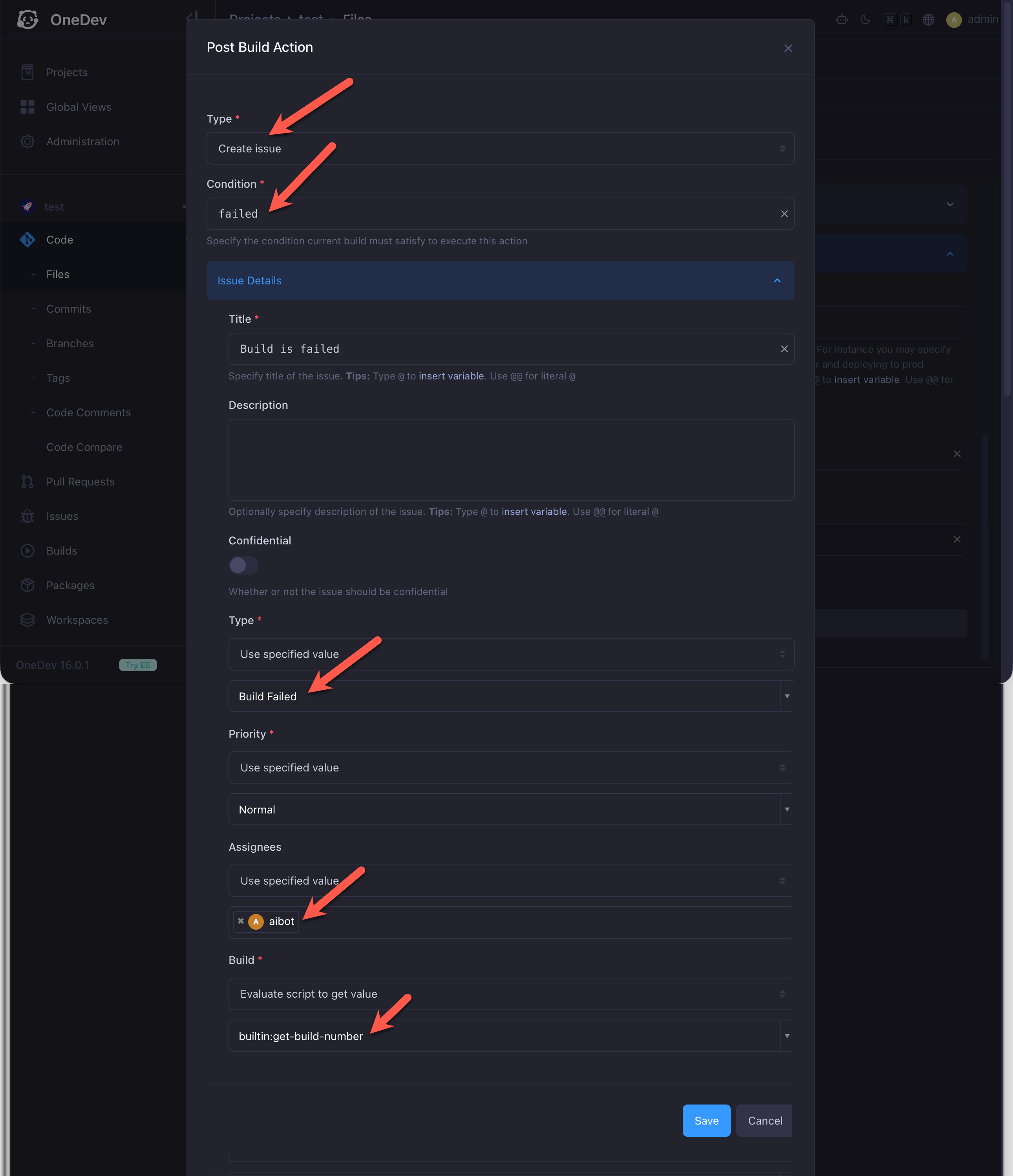 create issue