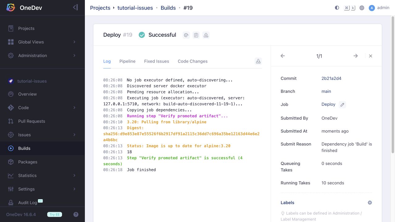 Automatically triggered Deploy with upstream artifact