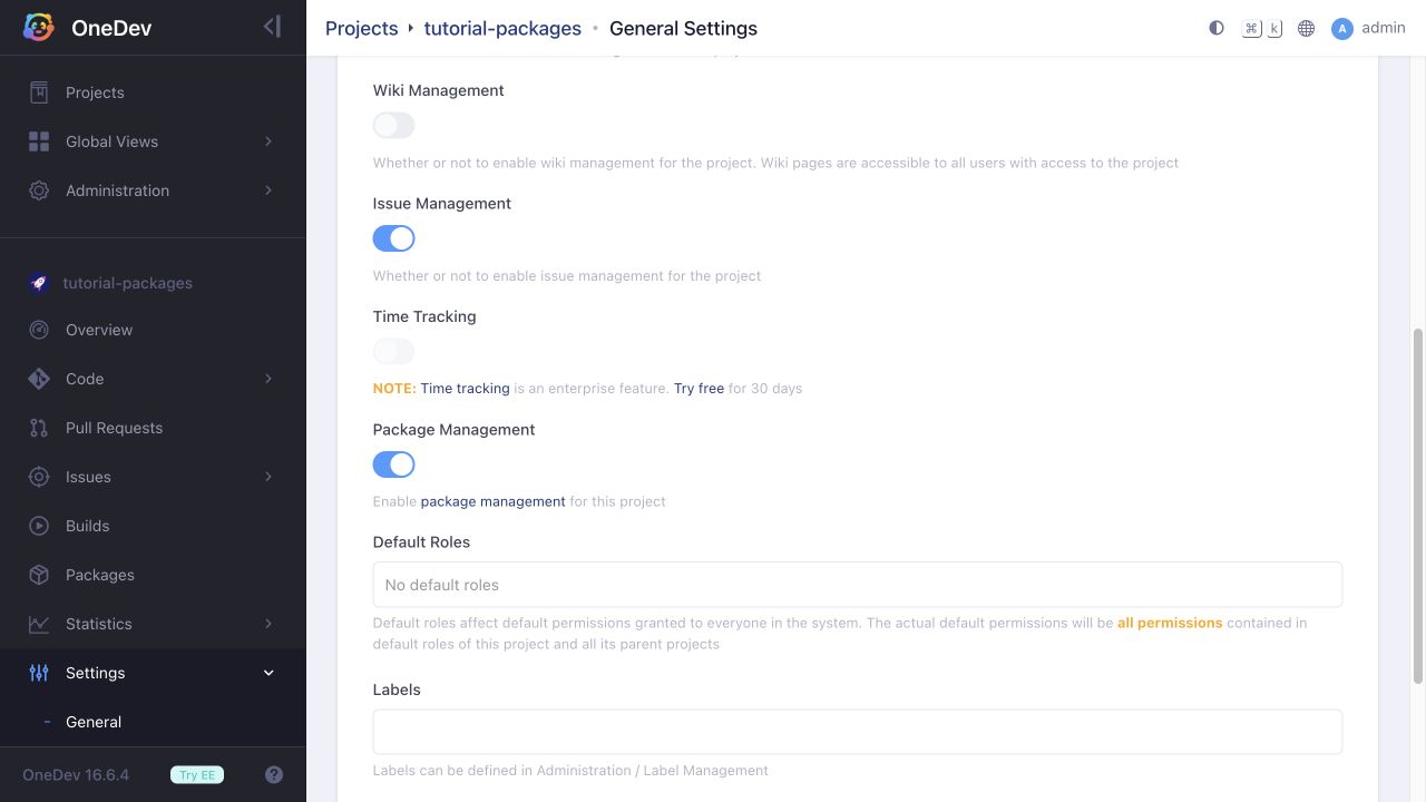 enable package management