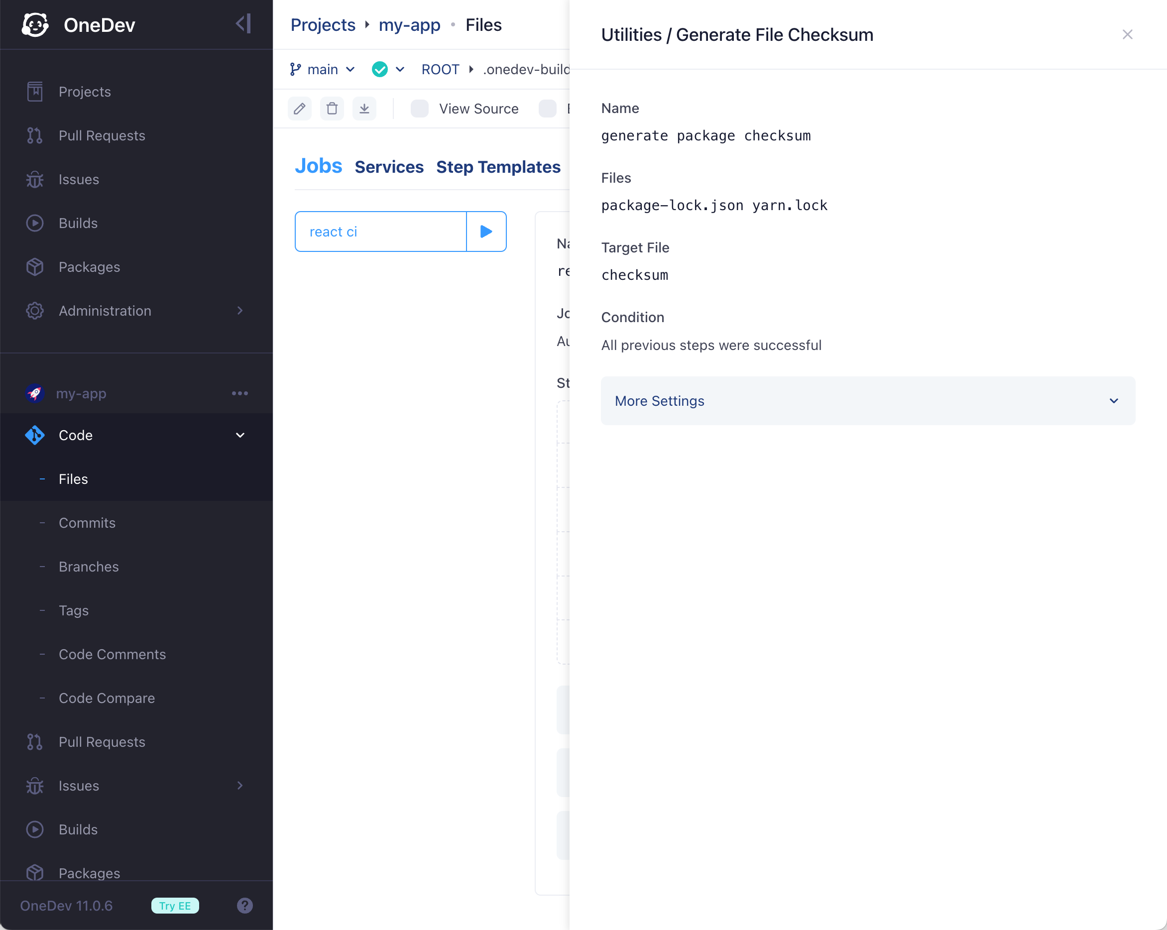 generate package checksum
