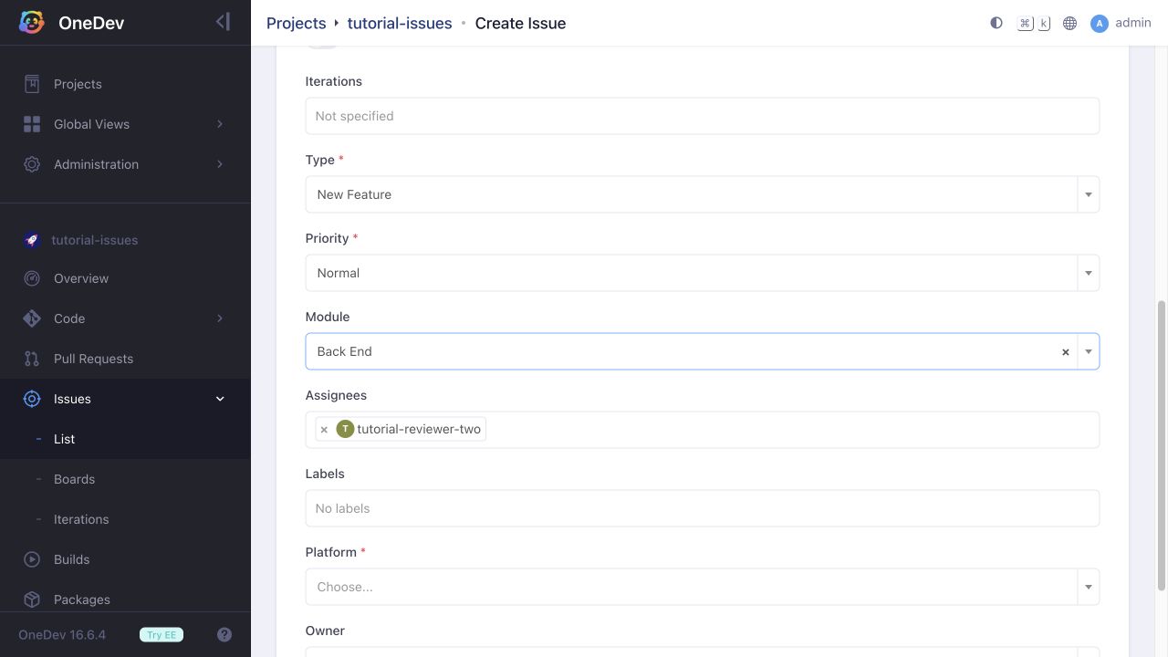 Module changes suggested assignee