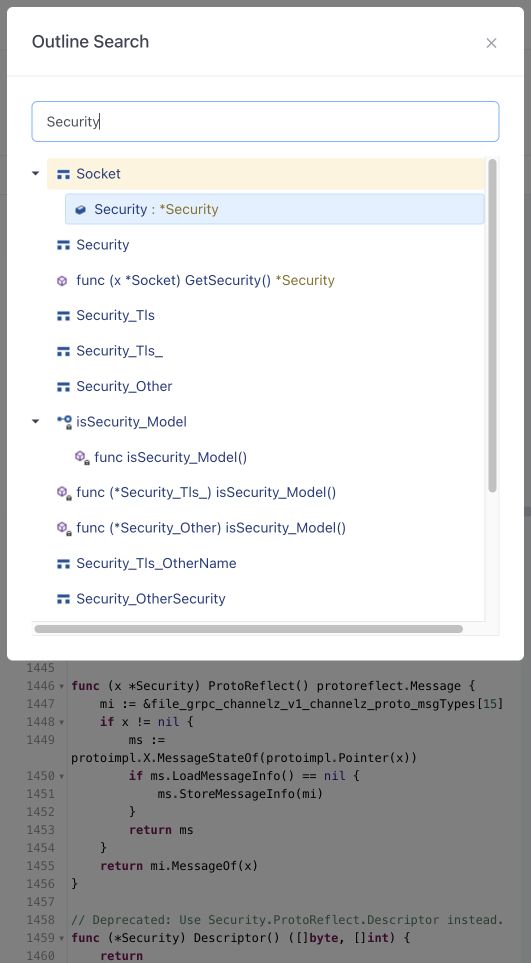 Filtered Go outline