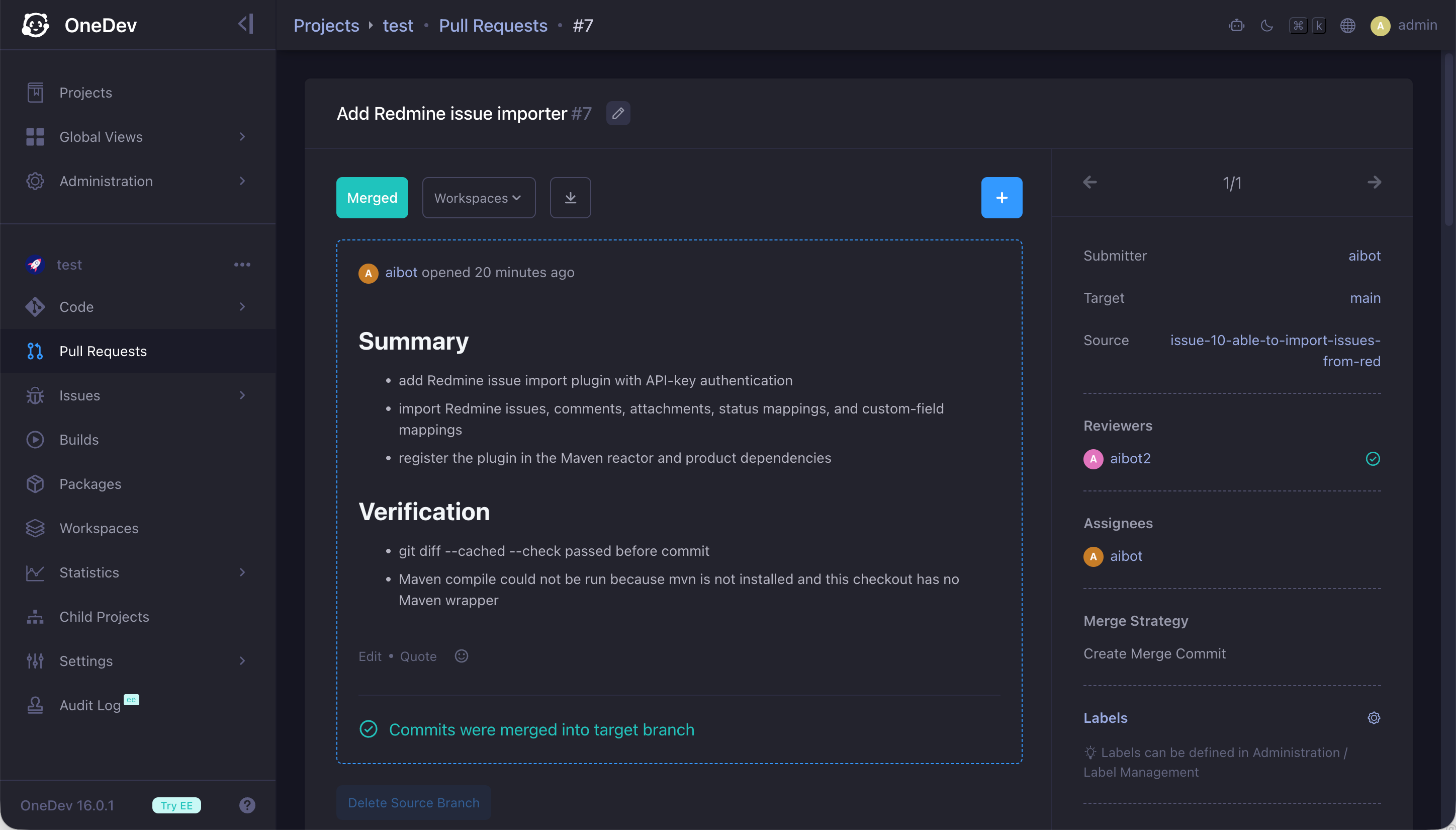 Pull request merged