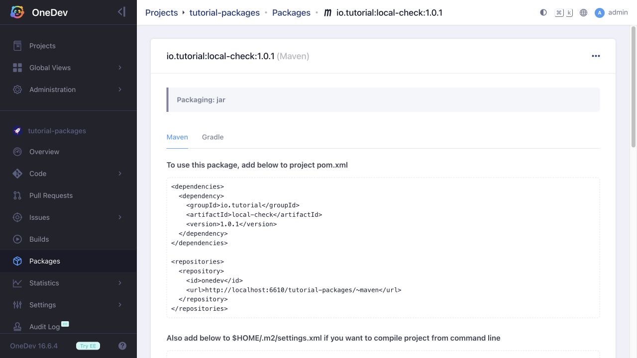 Maven package and its publishing build