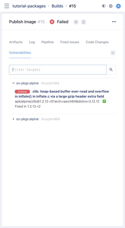 Multi-platform vulnerability report from the failed scan